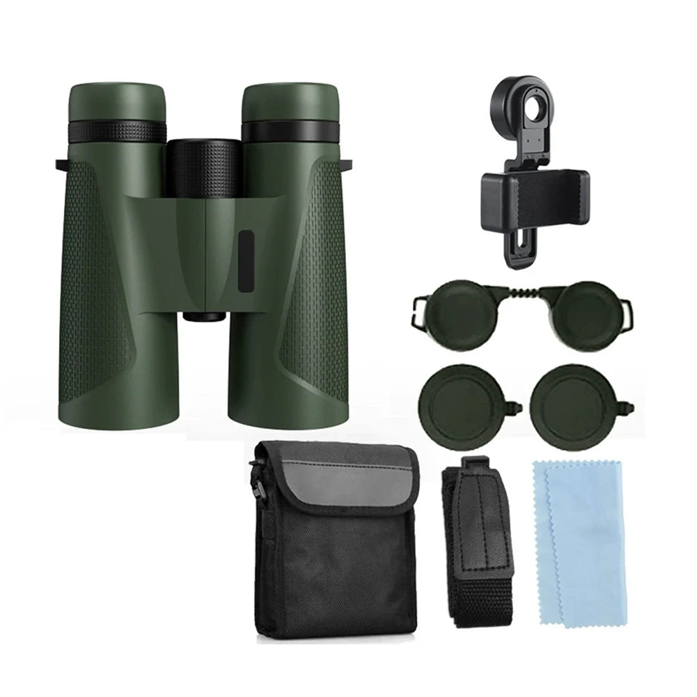 12x42 Waterproof Compact Binoculars BAK4 Prism Bird Watching