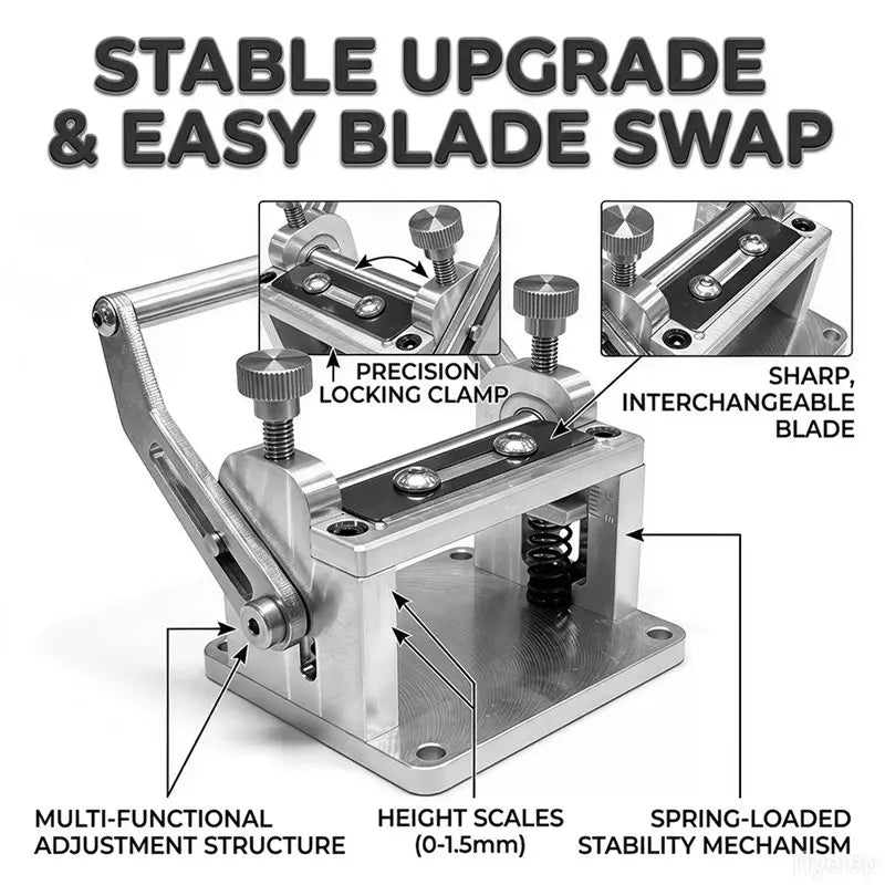 VIBE Leather Strap Cutter – 80mm Adjustable Blade & Ruler