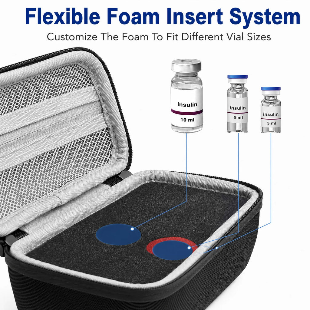 Portable Vial Carrying Case with Foam Insert – 10/15/30 Slots