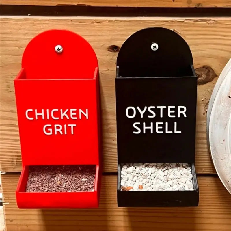 Chicken Oyster Shell & Grit Feeder – Plastic Coop Accessory