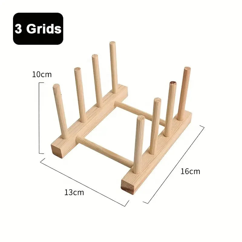 Wooden Plate Rack & Dish Drying Stand – Kitchen Organizer
