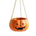 Halloween Pumpkin Hanging Planter | Plastic Succulent Flower Pot