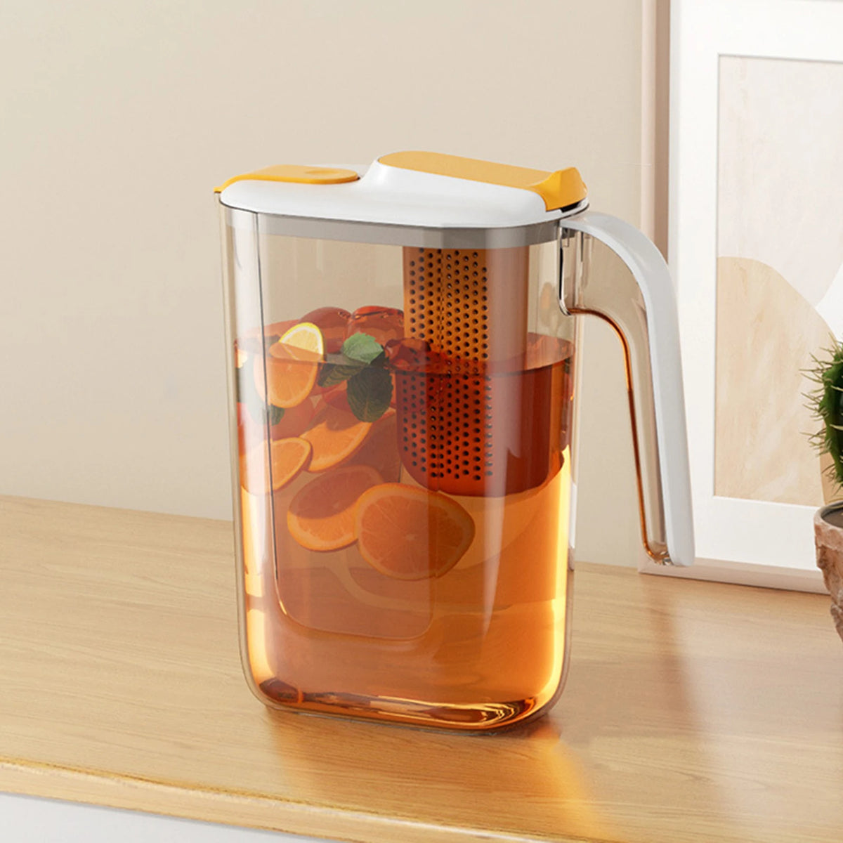 2.6L Plastic Teapot Cold Water Pitcher & Cup Set for Parties