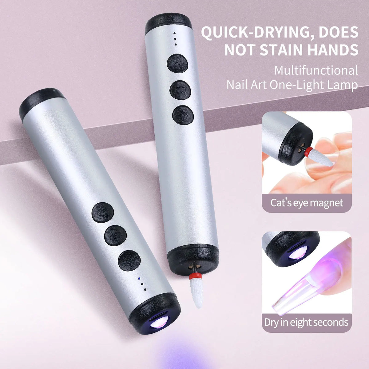 2-in-1 Electric Nail Drill & UV LED Lamp USB Rechargeable