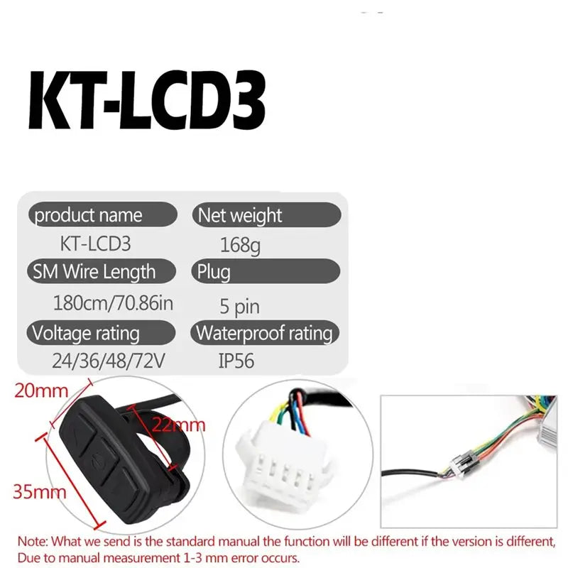 500W 22A KT Brushless Motor Controller + KT-LCD3 Display Kit