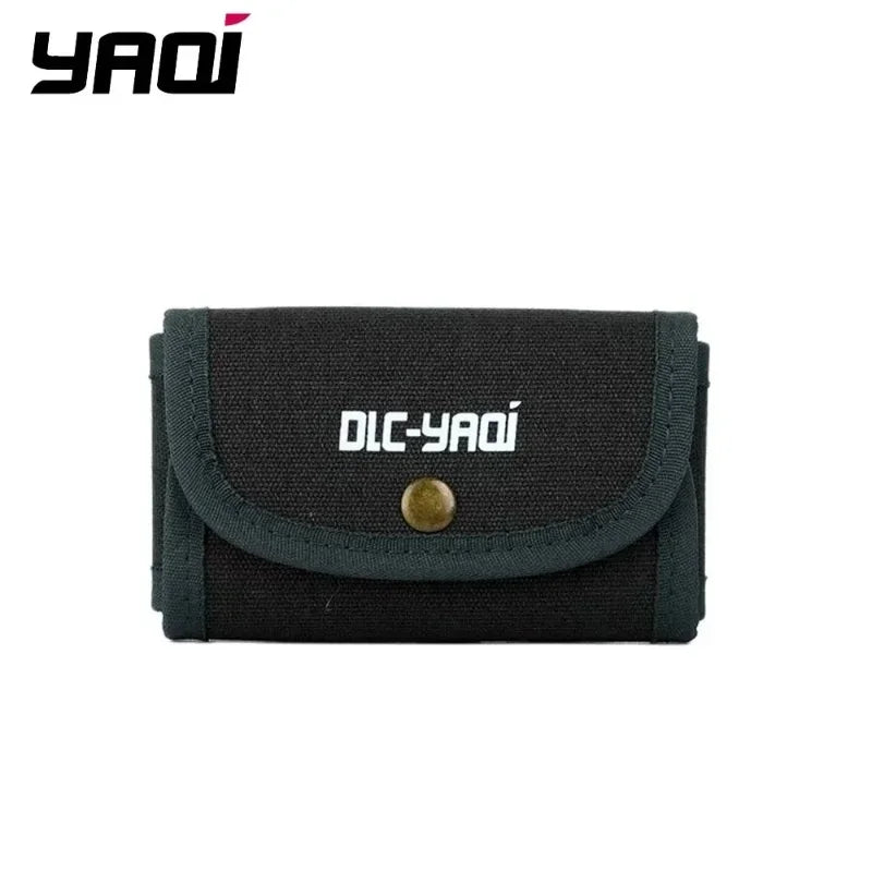 YAQI Dark Green Canvas Travel Pouch for Safety Razors