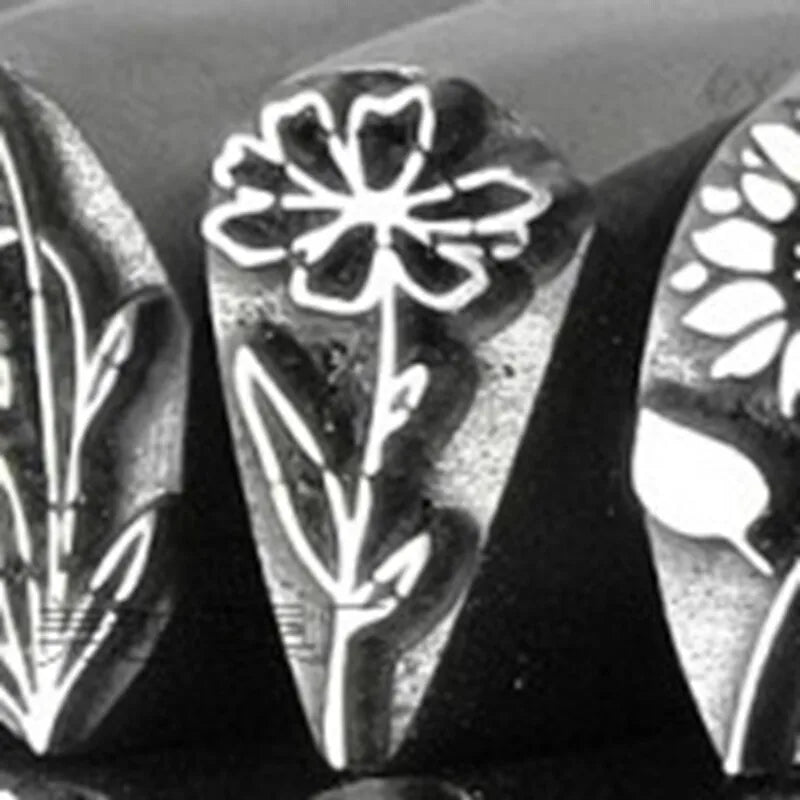Steel Chisel Engraving Mold – Floral & Birthday Gold Tool
