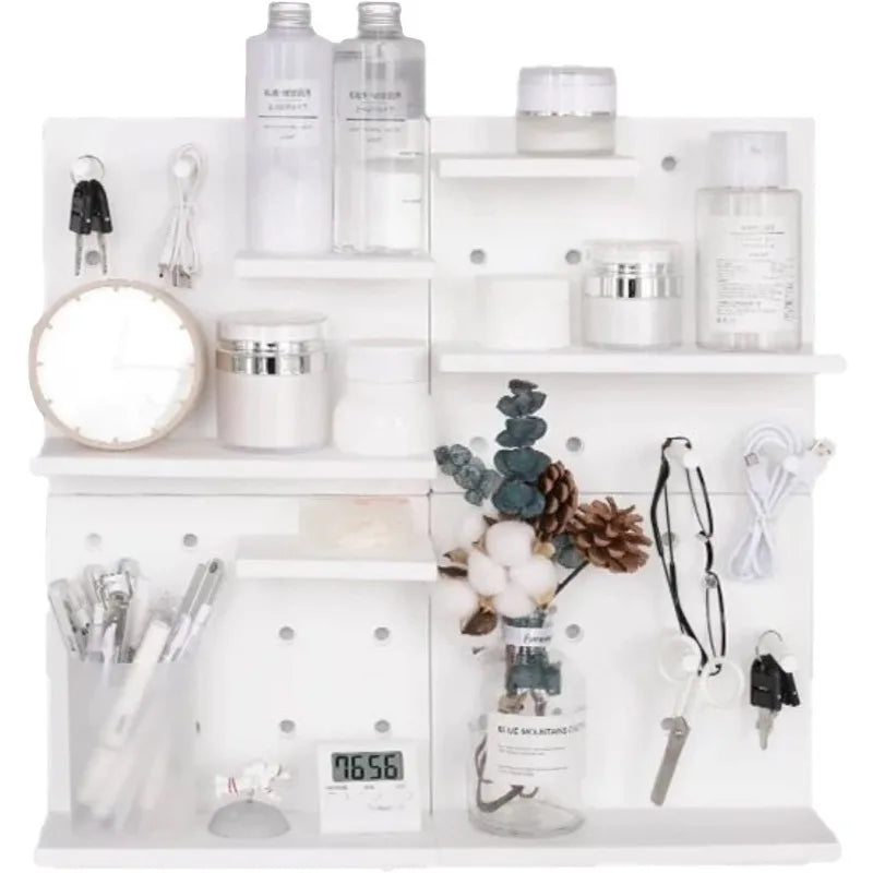 No-Drill Adhesive Wall Shelf Storage Rack – 4 Colors