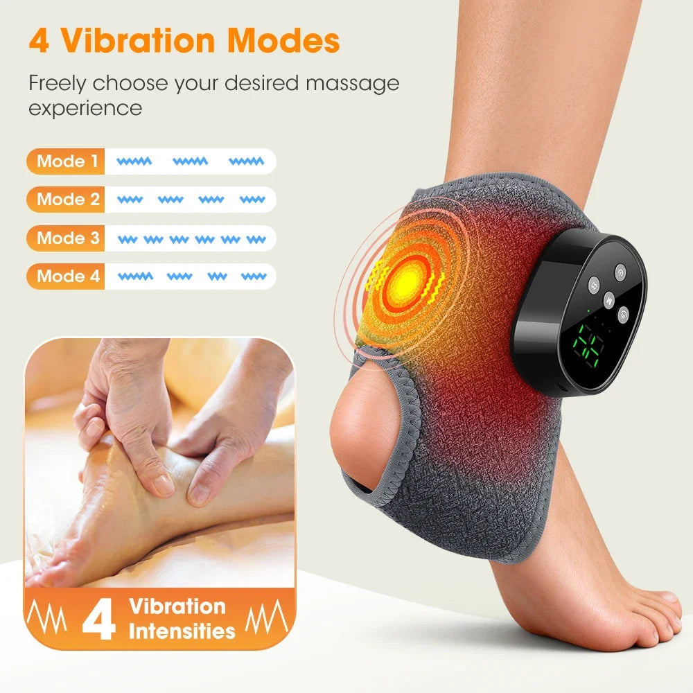 Hailicare Cordless Heated Ankle Massager – 4 Heat & Vibration