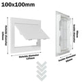 White ABS Hinged Access Panel – Wall & Ceiling Inspection Hatch