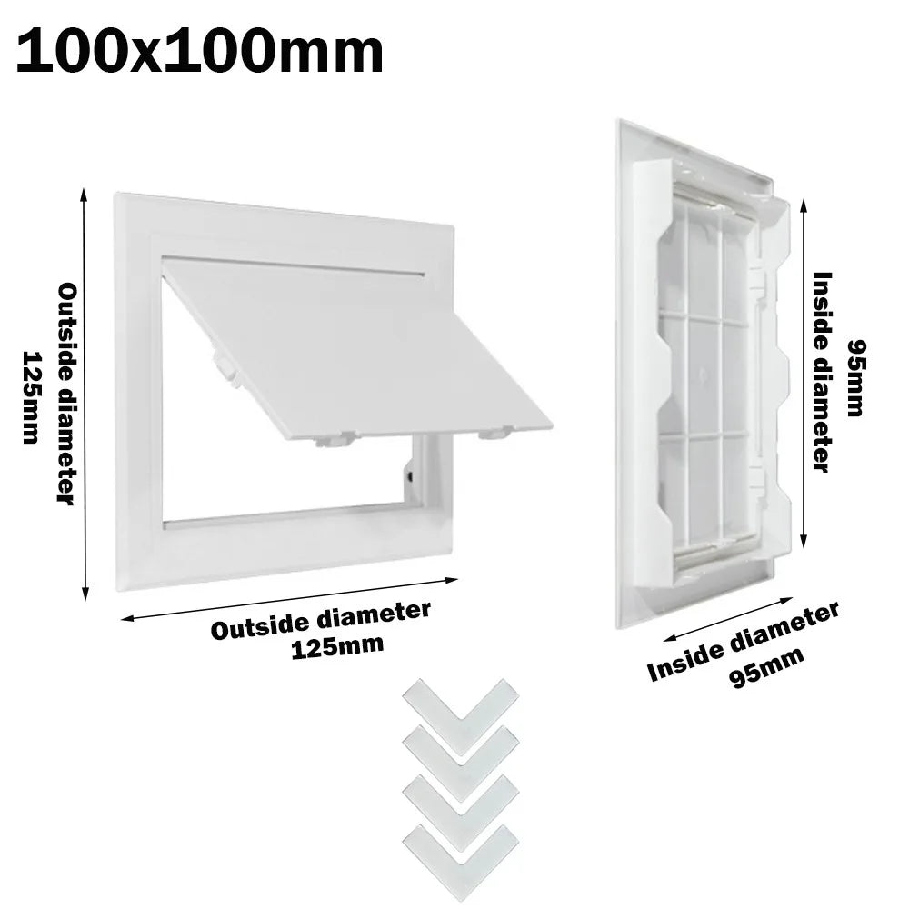 White ABS Hinged Access Panel – Wall & Ceiling Inspection Hatch
