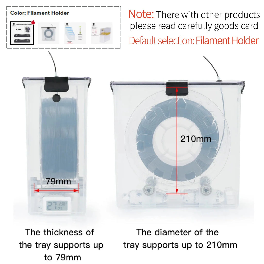 BEGRINT 3D Filament Dryer Box – Airtight Moisture-Proof Storage