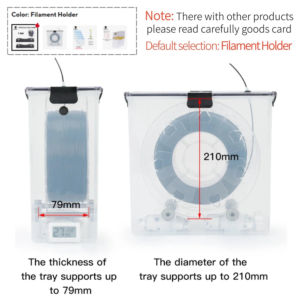 BEGRINT 3D Filament Dryer Box – Airtight Moisture-Proof Storage