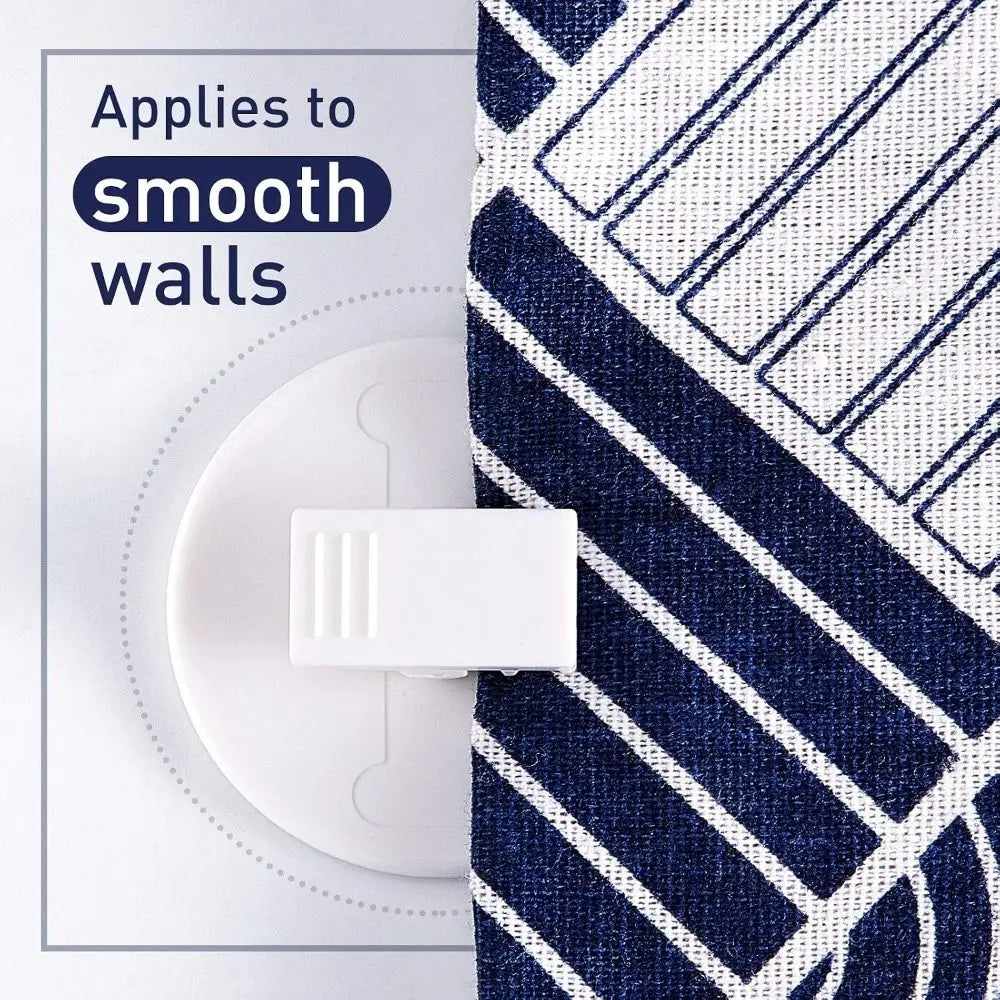 Self-Adhesive Shower Curtain Clips – Waterproof Non-Slip 2-Pack