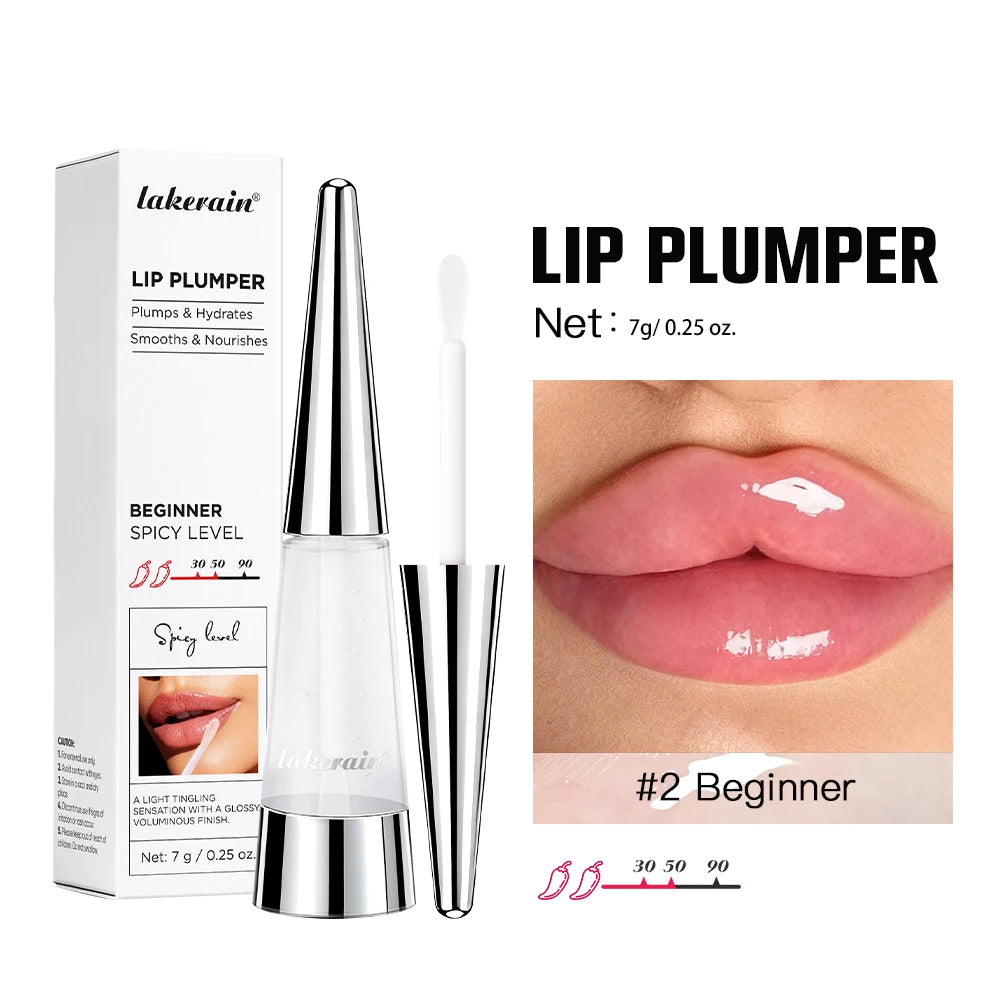 Lakerain Lip Plumper Gloss – Hydrating Fuller Lips Korean