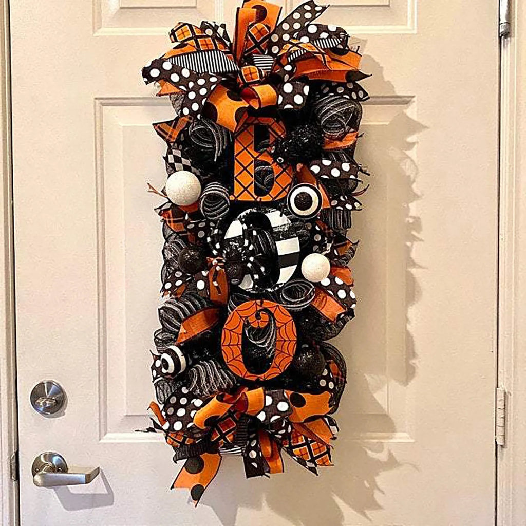 3D Halloween Swag Wreath – Fall Front Door & Wall Decor
