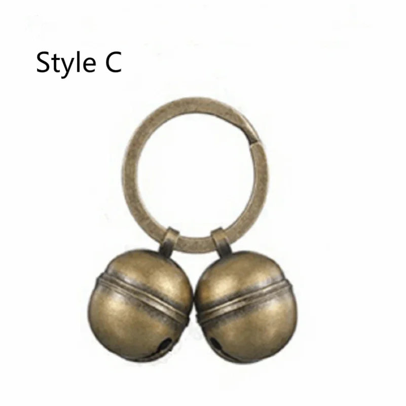 Brass Collar Bells for Cats & Dogs – Charm Pendant with Key Ring