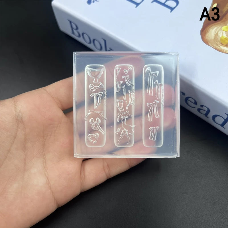 3D Magnolia Silicone Nail Art Mold – DIY Floral Carving Template