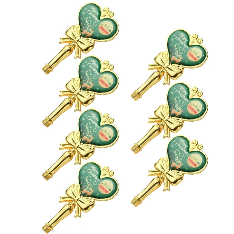 7-Piece Christmas Metal Wax Seal Stamp Handle Set – Gold