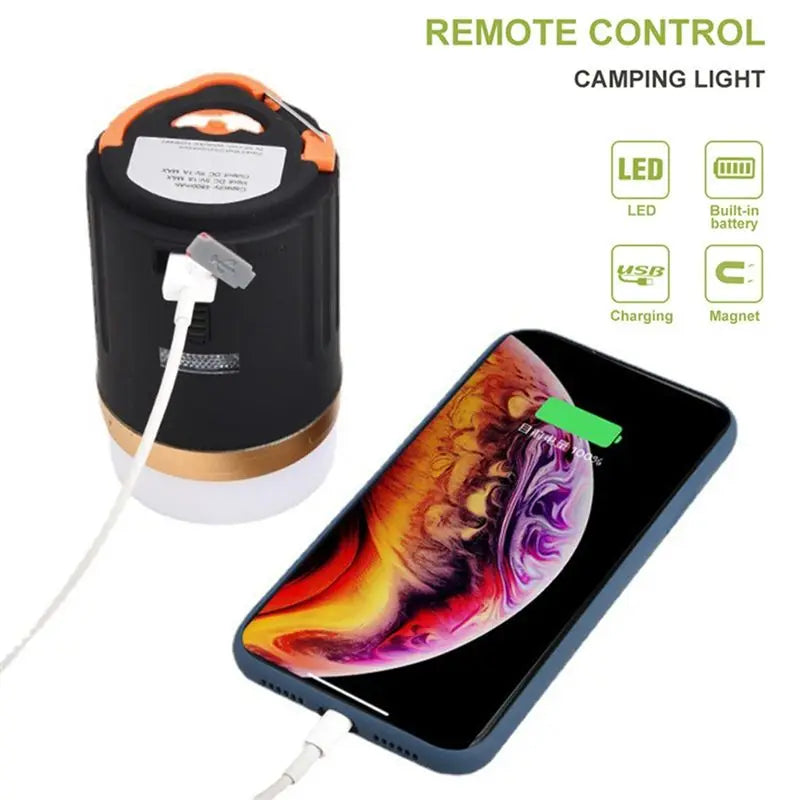 VIBE Rechargeable LED Camping Lantern with Remote Control