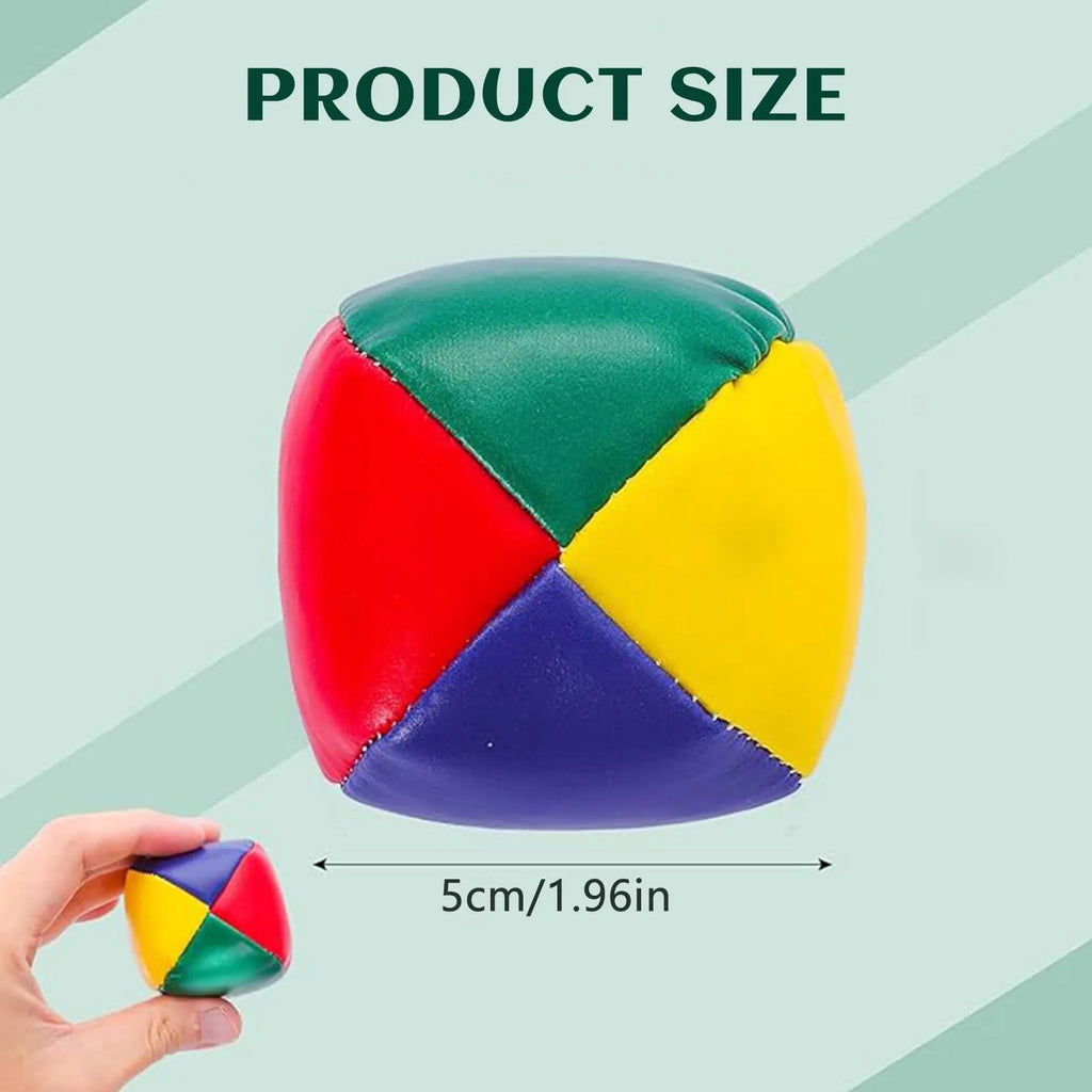Beanbag Juggling Balls – Soft PU Leather, Multi-Colour 5-Pack