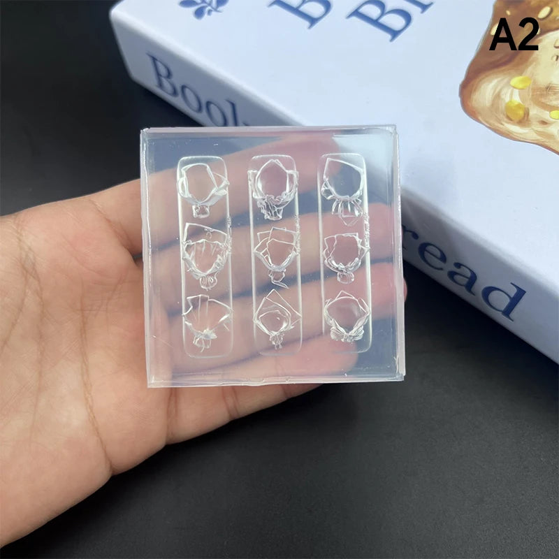 3D Magnolia Silicone Nail Art Mold – DIY Floral Carving Template