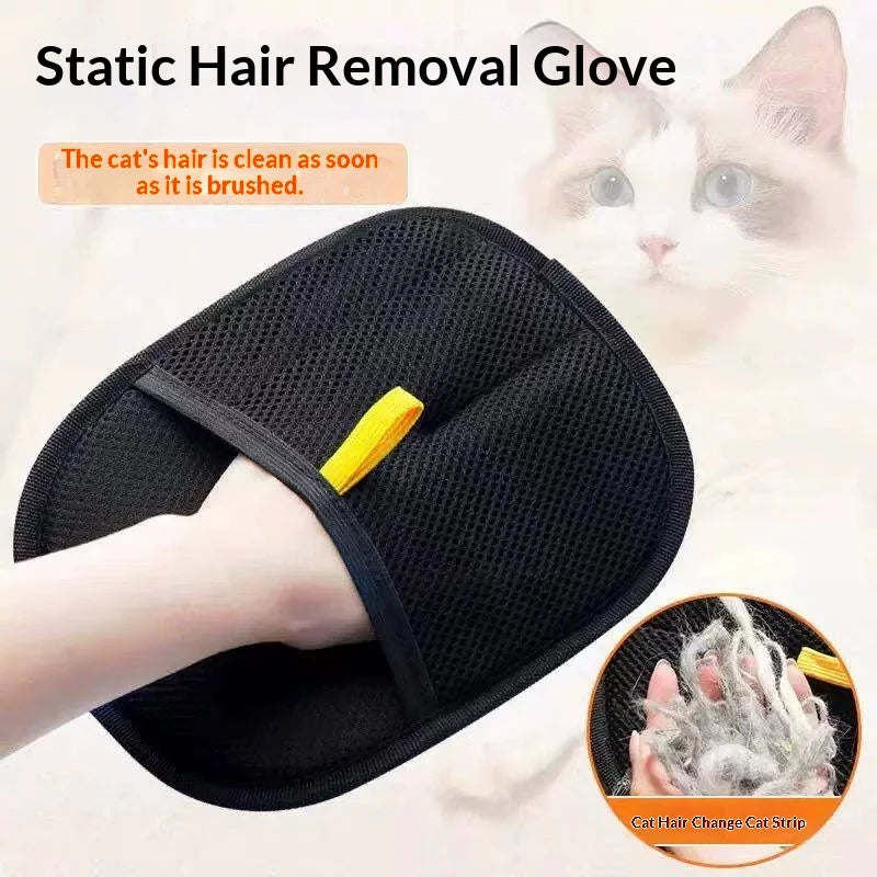 Electrostatic Pet Hair Removal Glove – Reusable Grooming Mitt