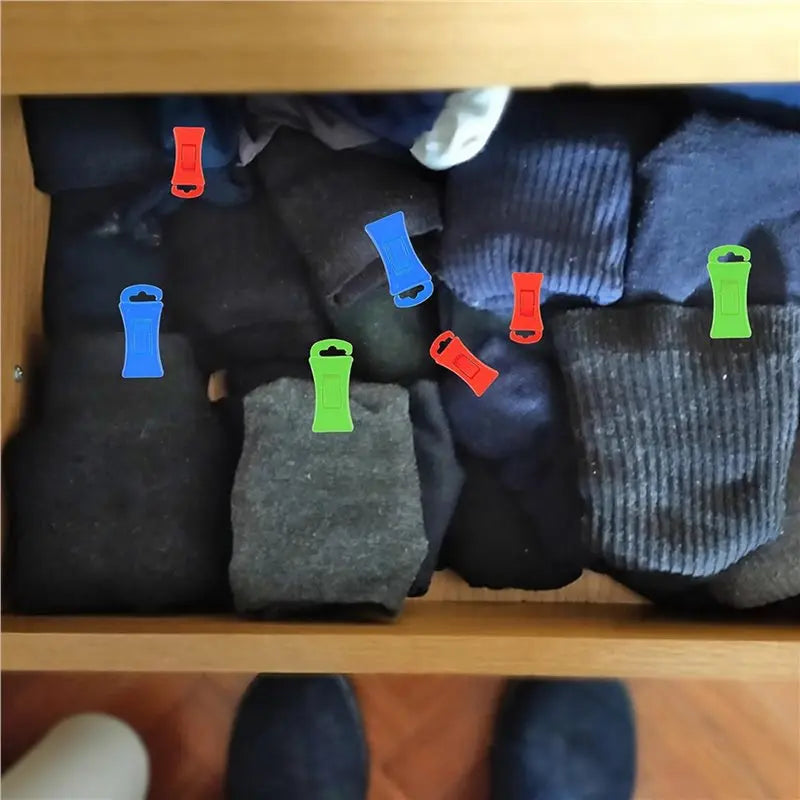 300-Pack Sock Clips with Hooks for Washer & Dryer