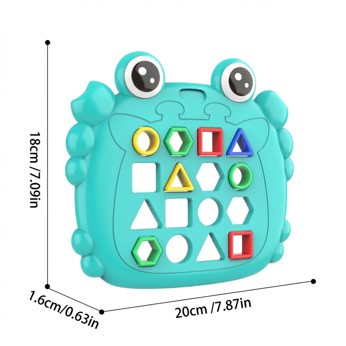 Dual Player Geometry Matching Board Game – Crab Theme STEM Toy