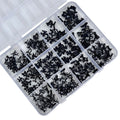 12-Grid 3D Bowknot Nail Art Charms Set – Mixed Sizes