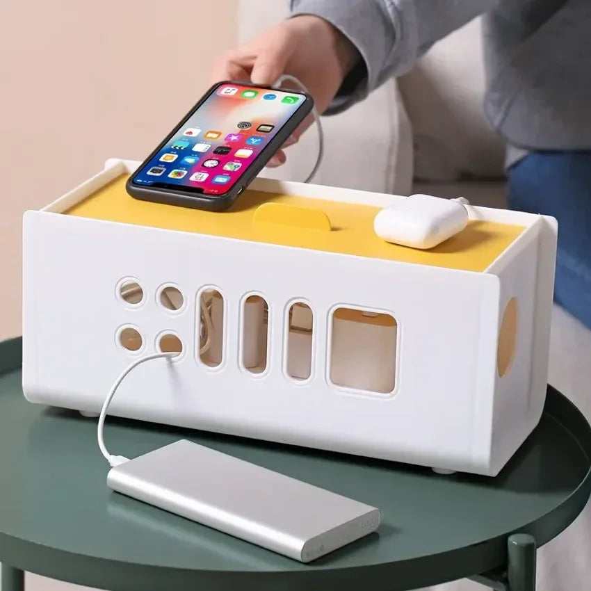 Cable Storage Box | Power Strip Wire Management Organizer