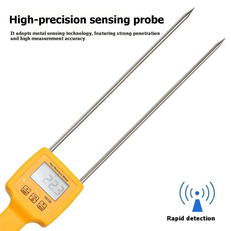 HS128 Hay Moisture Meter – Digital Bale & Forage Tester