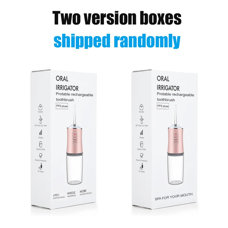 VIBE Portable Oral Irrigator USB Charging 3 Modes 4 Tips