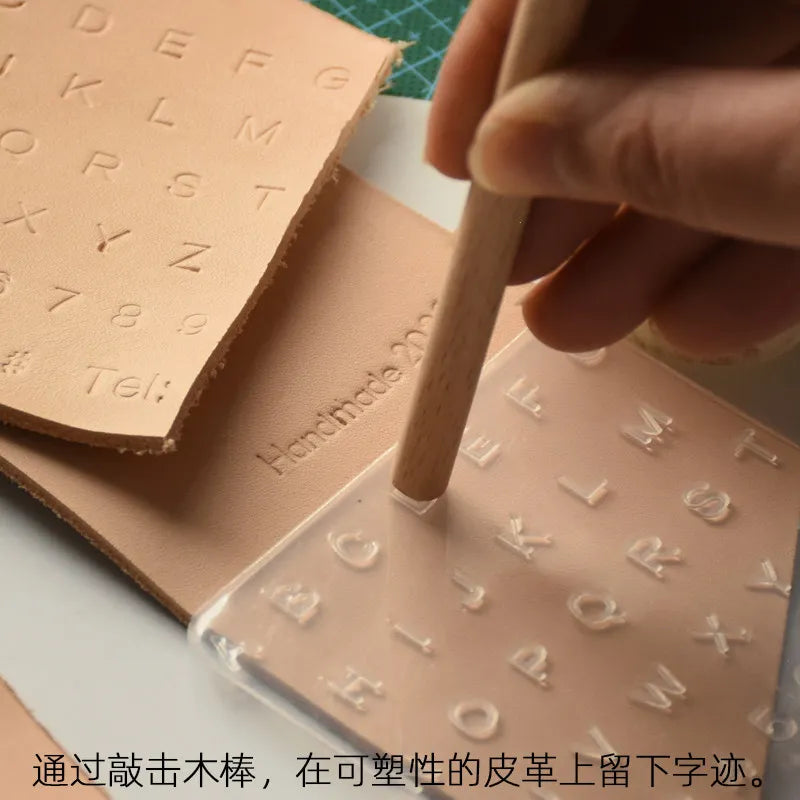 Transparent Letter Punch Steel Stamp – DIY Leather Crafting Tool