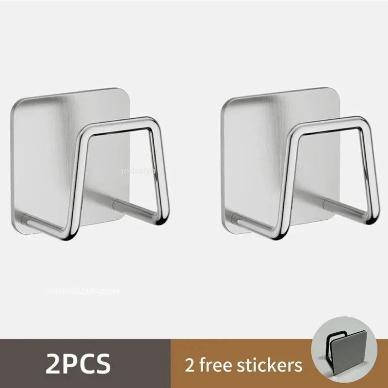Stainless Steel Sink Sponge Holder Rack – Self-Adhesive 1/3/6 Pack