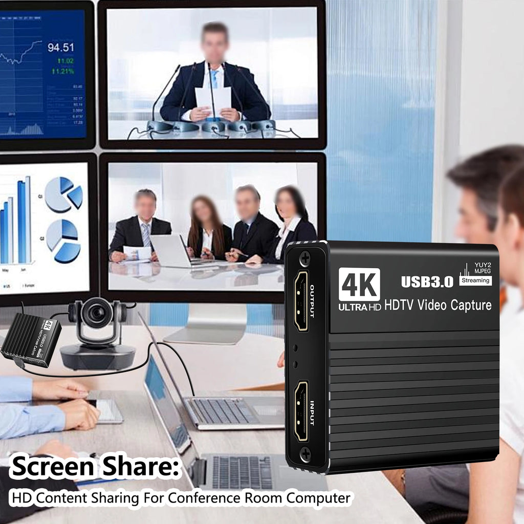USB 3.0 Video Capture Card 4K HDMI 1080P 60FPS Game Recorder