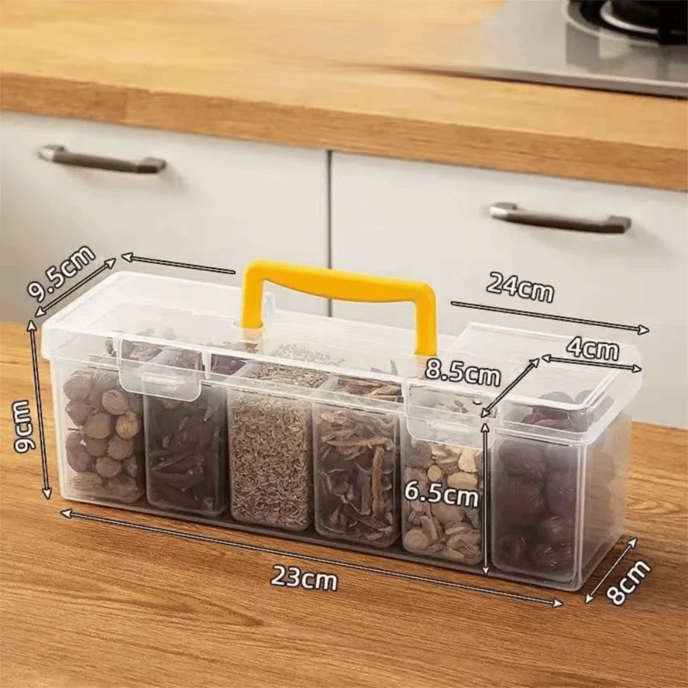 Transparent Multi-Compartment Plastic Tool Storage Organizer Box