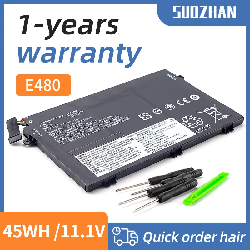 SUOZHAN L17L3P51 Battery for Lenovo ThinkPad E480 E490 E580 E590