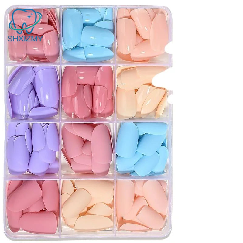 96-Pc Press On Toenails Short Acrylic False Nail Set