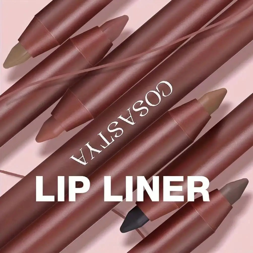 VIBE 6-Shade Waterproof Matte Lip Liner – Long-Lasting