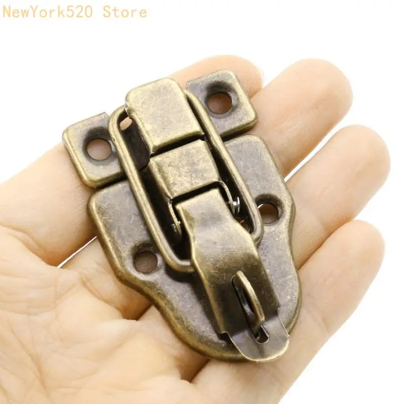Antique Metal Toggle Lock Hasp for Toolbox, Chest & Suitcase