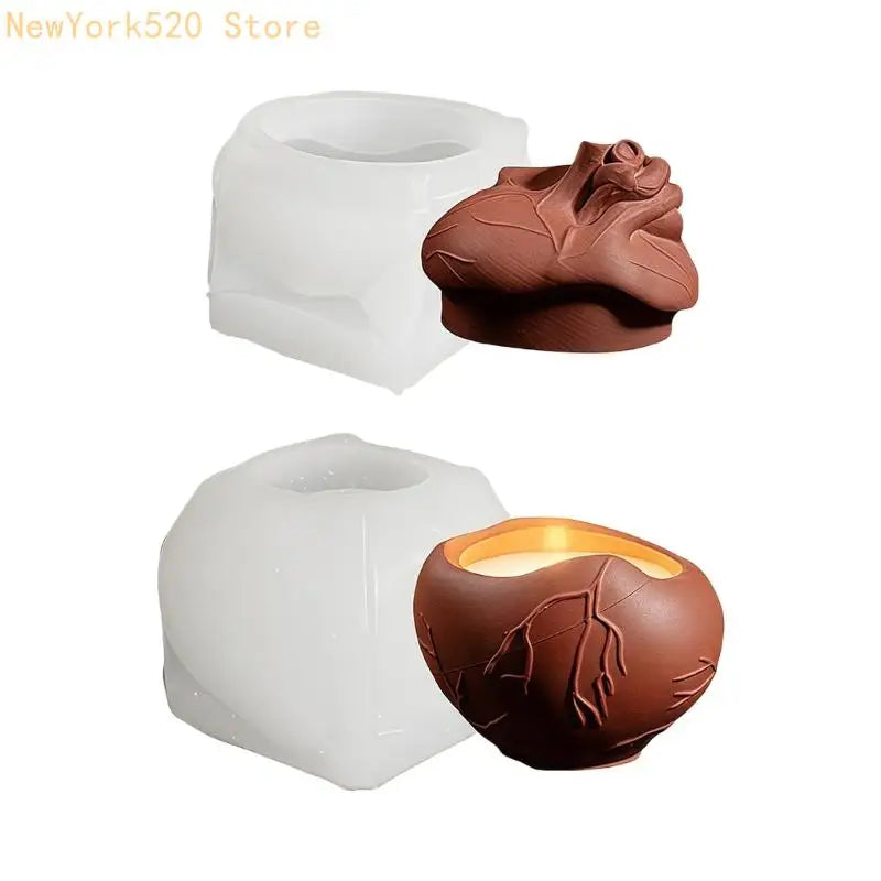 Two-Part Anatomical Heart Silicone Mold – Resin & Candle