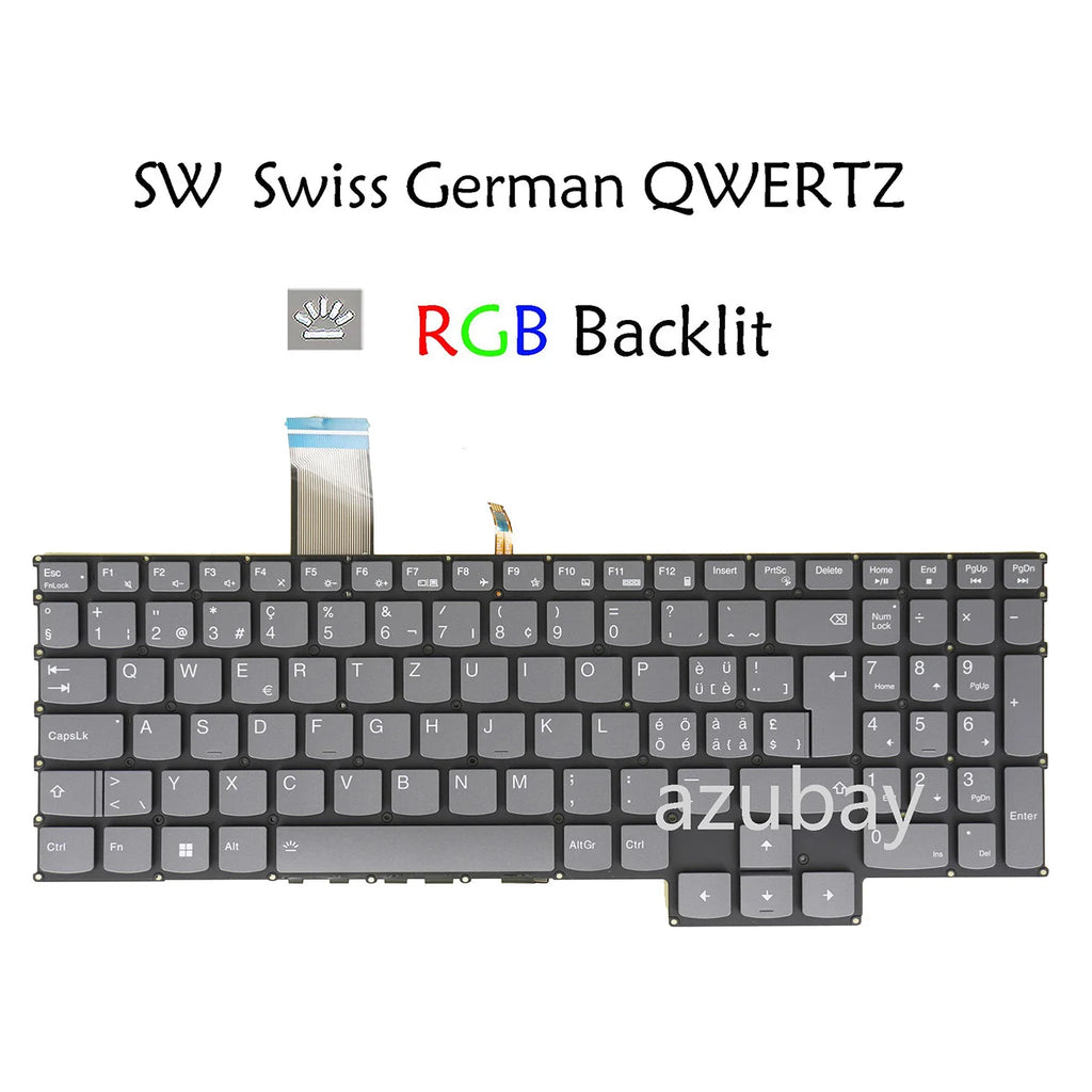RGB Backlit Keyboard Lenovo Legion 5 Pro 16 Swiss CH QWERTZ