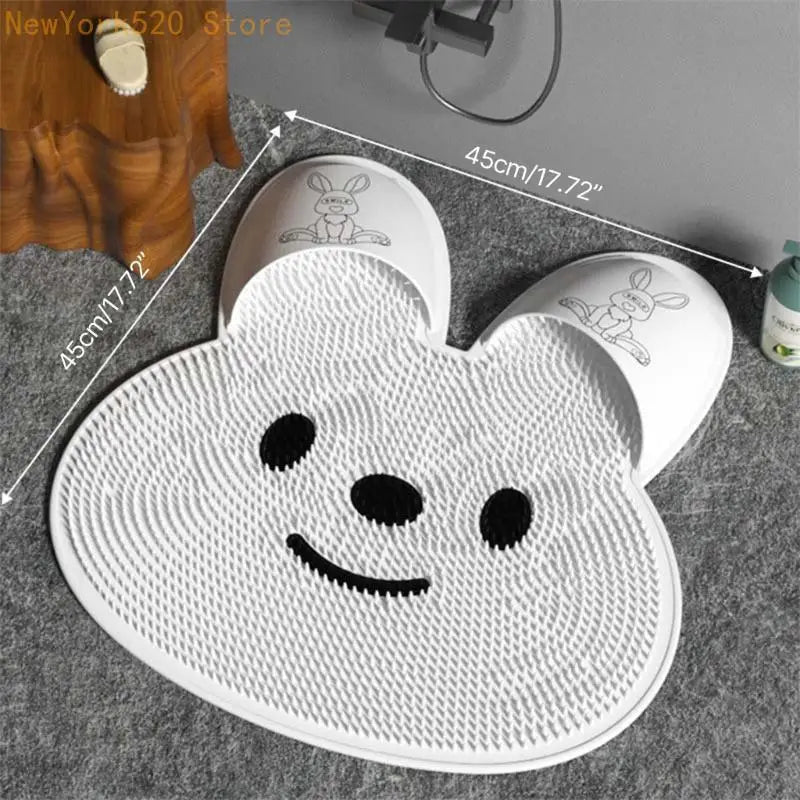 Silicone Foot Scrubber Brush & Massage Mat for Shower