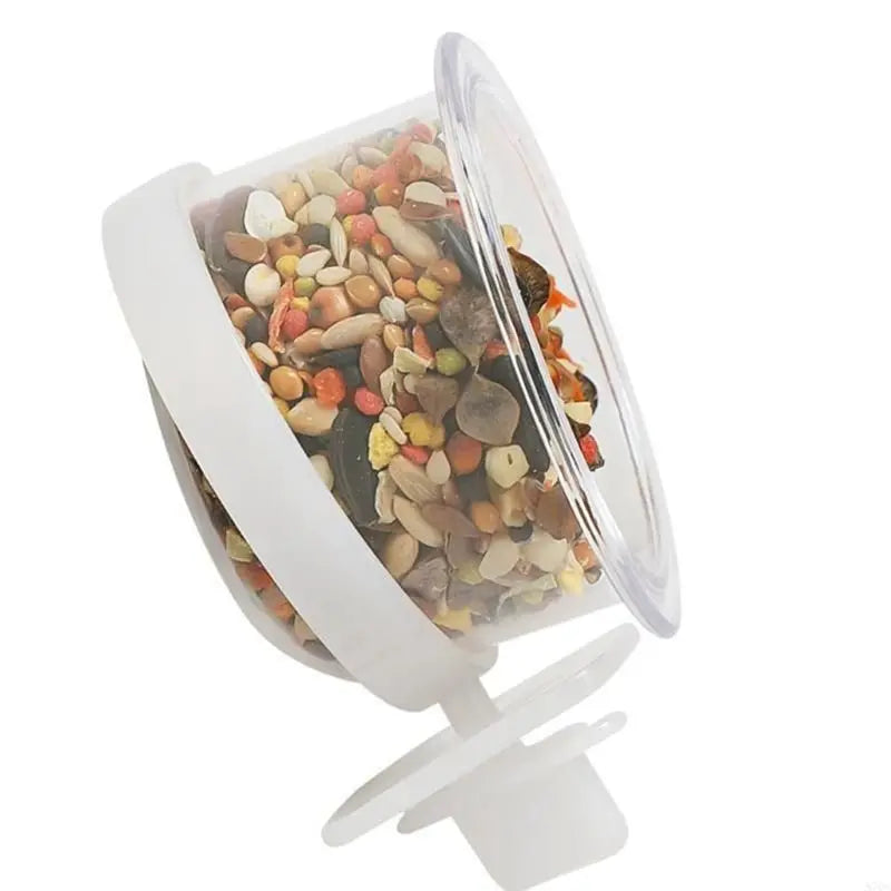 12-Pack Transparent Bird Feeding Cups Adjustable Screw-On Cage