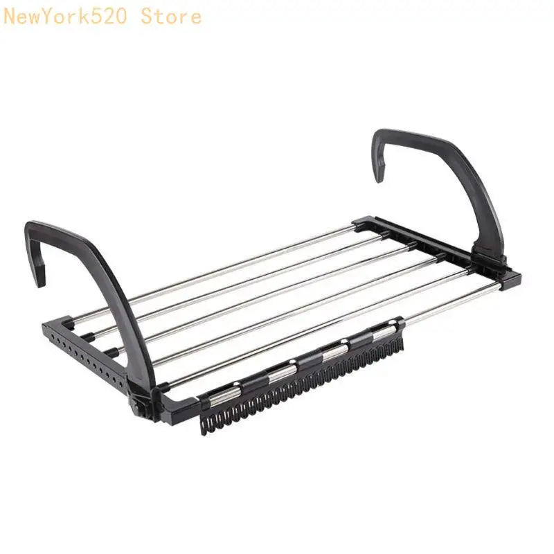Folding Stainless Steel Drying Rack – Balcony & Laundry Holder