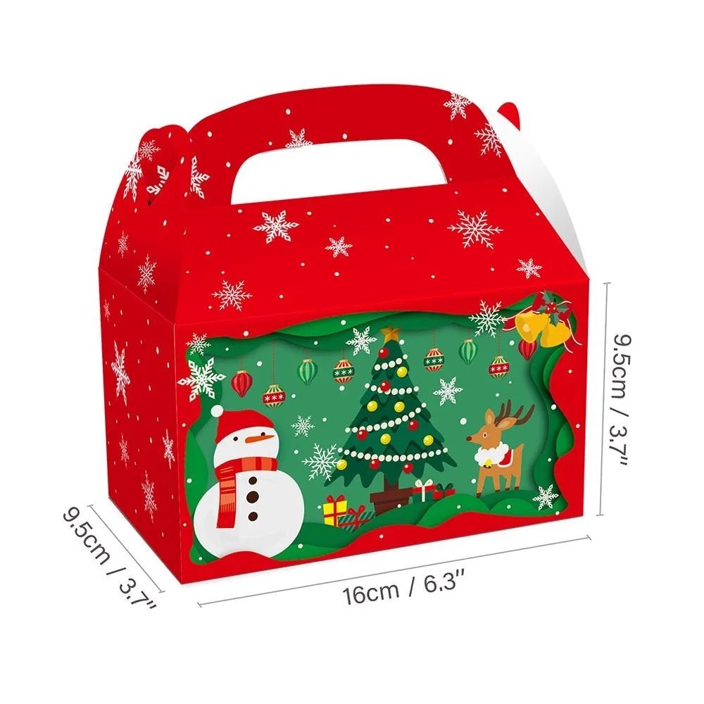 12-Pack Christmas Gift Boxes Foldable Festive Holiday Packaging