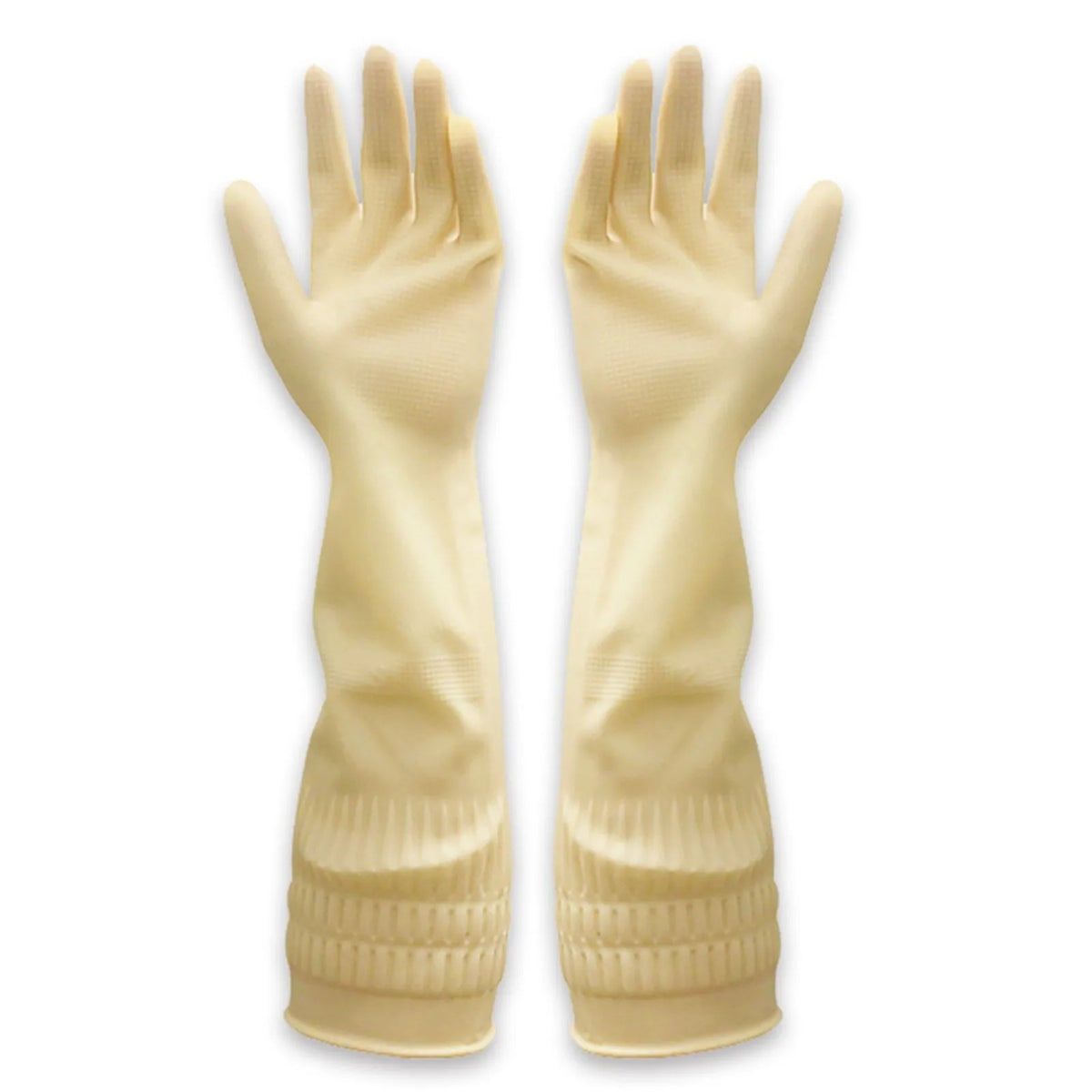 Rubber Latex Dishwashing Gloves – Long Waterproof Cleaning Pair