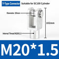 Metal Pneumatic Cylinder Clevis Y-Joint M6–M20 SC MAL MA