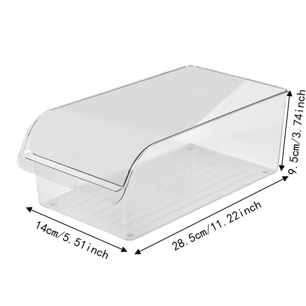 Stackable Clear Fridge Storage Bins – BPA-Free PET Organizer